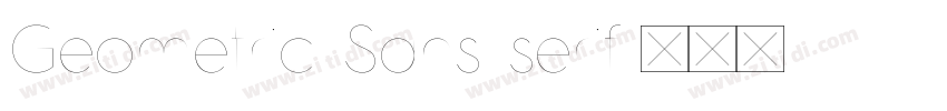 Geometric Sans serif字体转换
